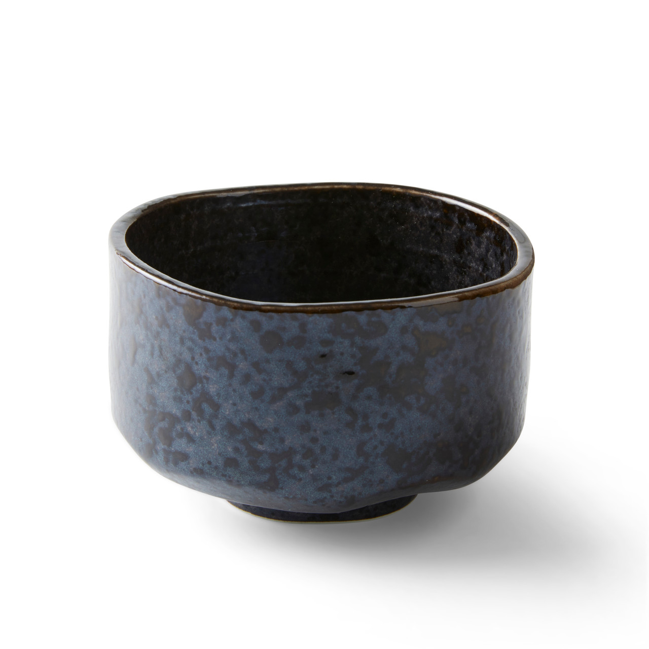 花柄の黒い茶碗 matcha bowl Chawan - Matcha Bowl