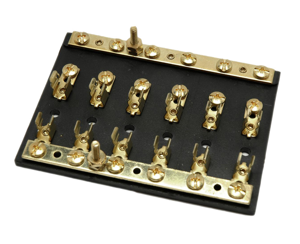 Brass fuse block with independent busbar EFB20-61B Brass fuse block with independent busbar EFB20-61B