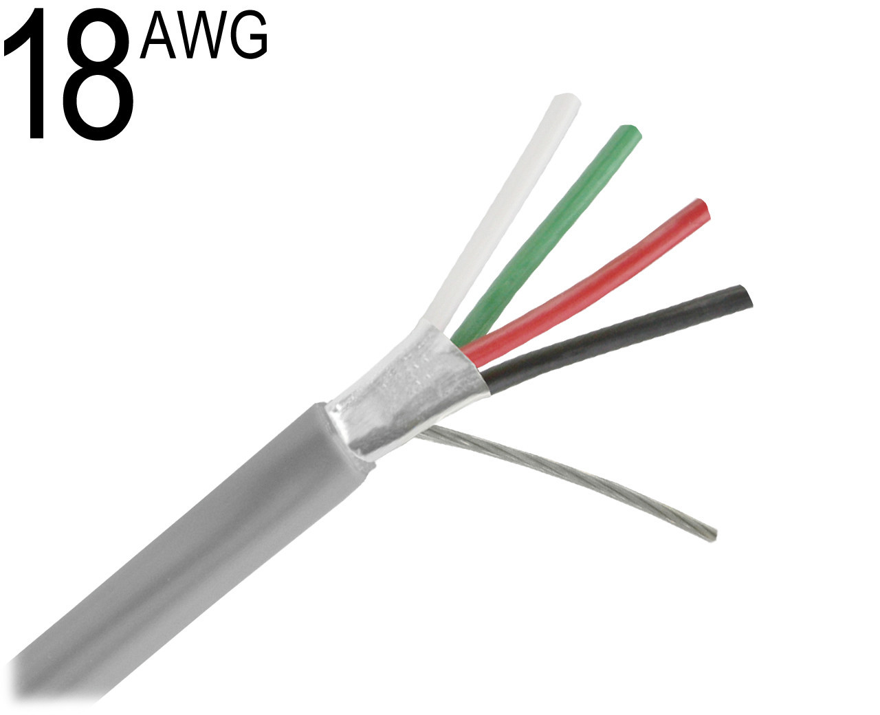 Shielded Multiconductor Cable, 18 AWG