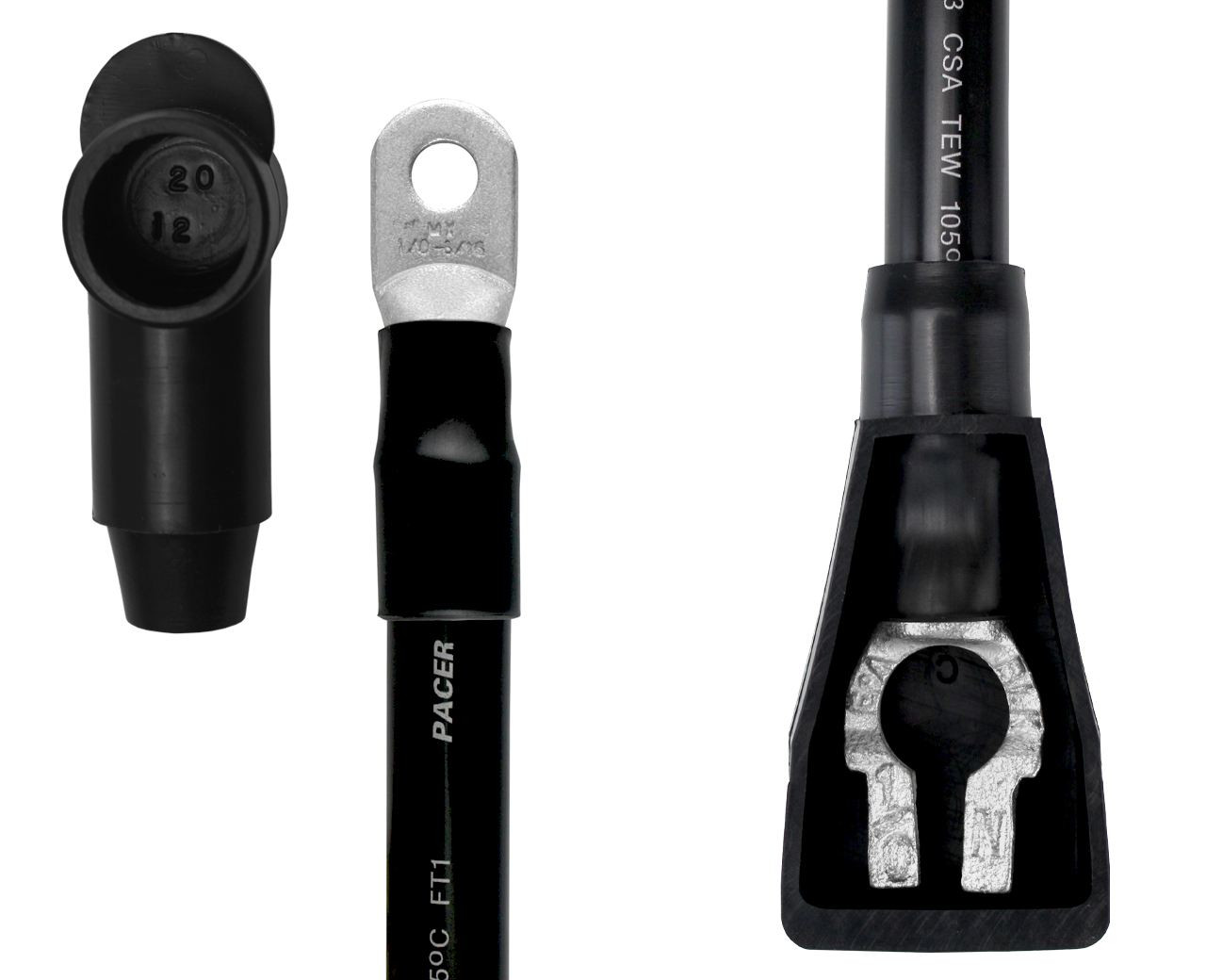 1 AWG, Black, Battery Cables