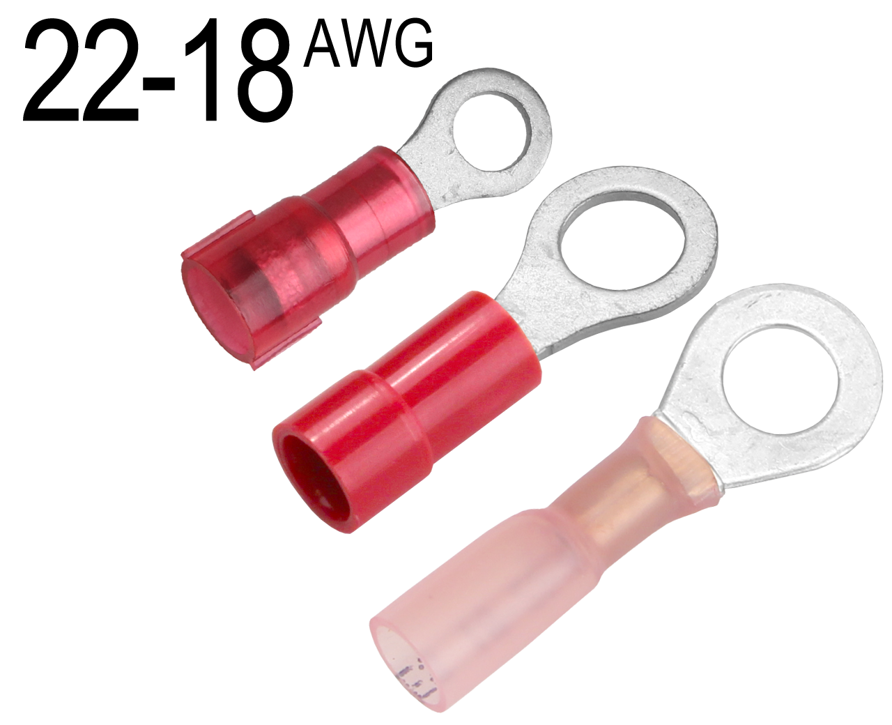 Ring Terminals for 22 AWG 18 AWG Wire