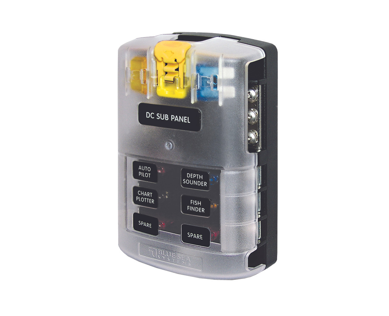 Blue Sea Systems St Blade Fuse Block with Negative Bus & Cover