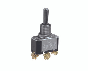 Metal Bat Toggle Switch, Single Pole, Momentary