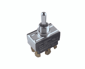 Metal Bat Toggle Switch, Double Pole, Momentary