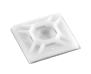 Adhesive-Backed Cable Tie Mounts - Natural