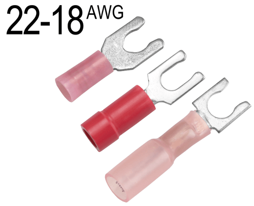 Fork Terminals for 22 AWG - 18 AWG