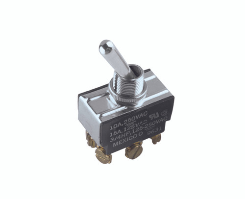 Metal Bat Toggle Switch, Double Pole