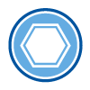 Fully enclosed body icon