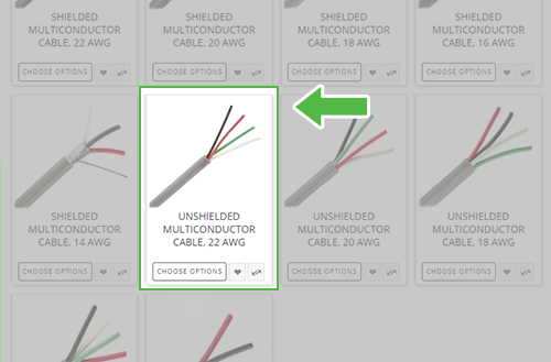 Step 3: Select the product of choice