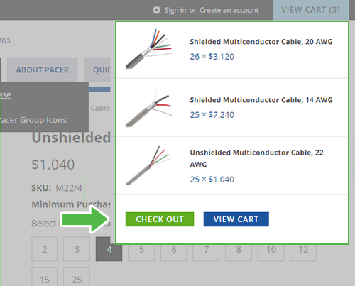 Ordering Guide Step 7 - Click Check out