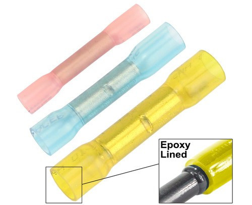 Heat Shrink Wire Connectors 25-Pack 3M Heat Shrink Butt Connectors 22 26 Awg Made In Usa Reliable Wire M 742922