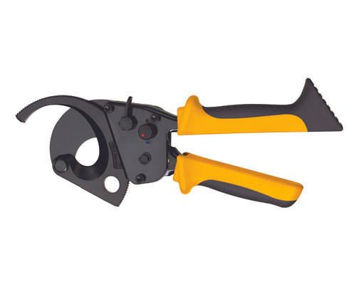 Platinum Tools 10569C Ratcheting Cable Cutter - Cuts Up To 500 MCM Copper/Aluminum, One-Handed Operation, Comfort Grip