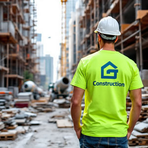 Construction Logo , Short Sleeve Safety t-Shirts