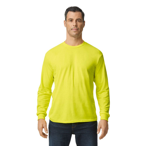 Safety Green Long Sleeve Shirt - Company T-Shirts with custom logo