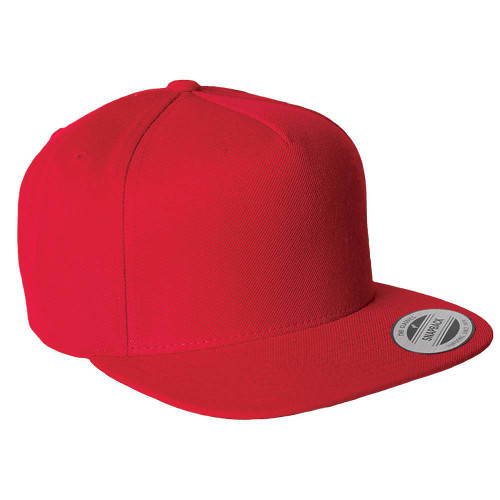 Red Flatbill Embroidered Hat