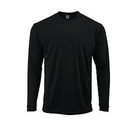 Paragon PA210 100% Polyester Long Sleeve Performance Tee — Screen Print Included