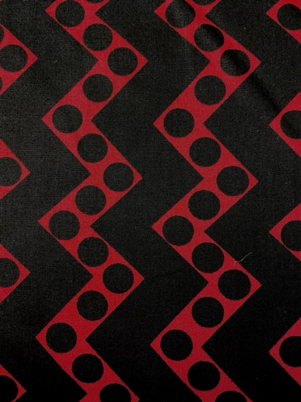 Cotton Fabrics Black Dots Red Lines (Closeout Item)