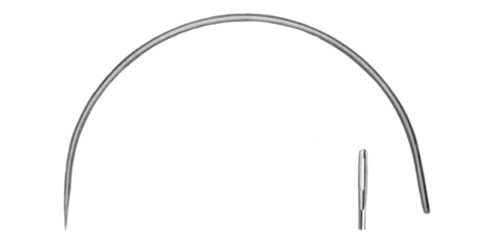 3" Curved Round Point Needle