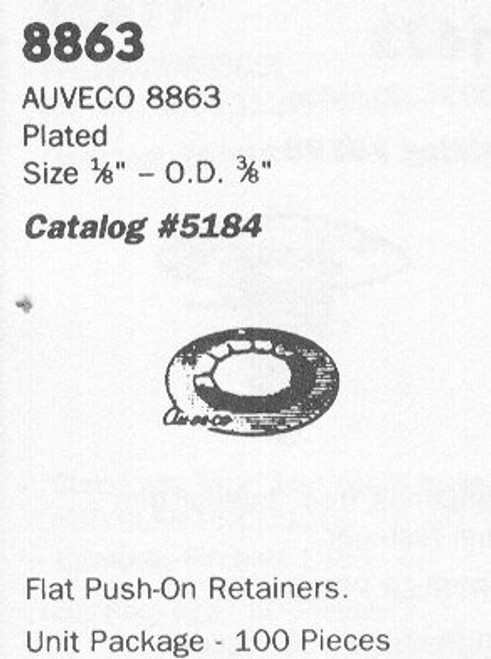 Auveco # 808 Trim Clips 1/2 Head Diameter Qty 100.