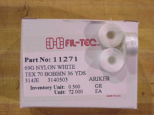 Fil-Tec Size 69G "White" Nylon Bobbin