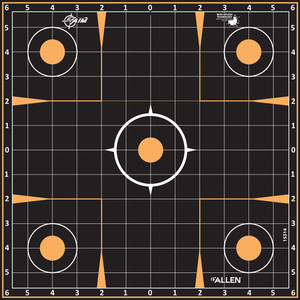 Allen Ez Aim Splash Adhesive - Grid Target 5-pk 12"x12"