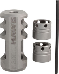 Browning Recoil Hawg Muzzle - Break Silver W/2 Collars/tool Browning Recoil Hawg Muzzle - Break Silver W/2 Collars/tool