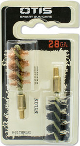 Otis Bore Brush .28 Ga 2-pack - 1-nylon 1-bronze 8-32mm Thread Otis Bore Brush .28 Ga 2-pack - 1-nylon 1-bronze 8-32mm Thread