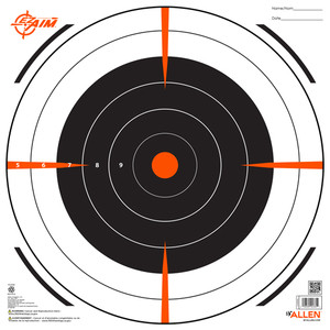 Allen Ez Aim Bullseye Target - 12-pk 12"x12" Allen Ez Aim Bullseye Target - 12-pk 12"x12"