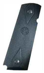 Hogue Grips Colt Govt Rubber - Panels Checkered W/diamonds Bl