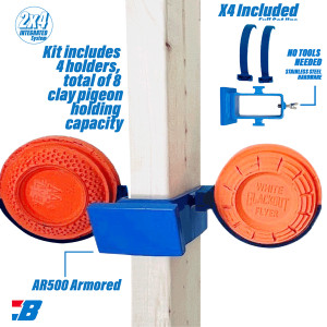 Bash Targets Steel Target Stnd - Clay Pigeon Holder For 2x4