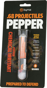 Byrna Pepper Projectiles - 5 Count Tube .68 Cal