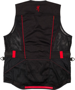 Browning Ace Shooting Vest - R-hand Med Black/red Trim Browning Ace Shooting Vest - R-hand Med Black/red Trim