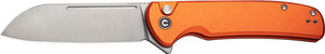 Civivi Knife Chevalier Ii 3.4" - Orange Aluminum/satin Bttn Lk