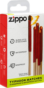 Zippo Typhoon Matches 25 - Windproof & Waterproof Matches
