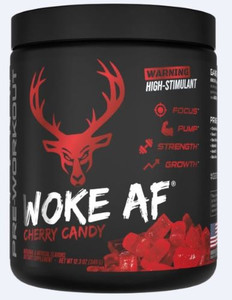 Bucked Up Pre-workout Woke Af - Cherry Hard Candy 30 Servings