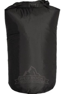 Red Rock Roll Top Dry Bag - 25 Liter Waterproof Black