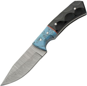 Szco Rite Edge 3" Turquoise - Micarta Skinner W/leather Shth