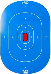 Splatter Shot Target 12"x18" - Silhouette Low Light Blue 8pk