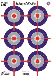 Splatter Shot Target 12"x18" - Multi-bullseye 8pk
