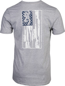 Browning Ss T-shirt Browning - Legacy Flag Hthr Gray Xlarge
