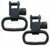 Grovtec Locking Swivel 1" - Black Only 2-pack