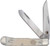 Cobratec Trapper Two Blade - G-10 White Bone Ss Slip Joint