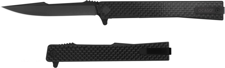 Ocaso Knives Solstice 3.5"fldr - Carbon Fiber/black Harpoon