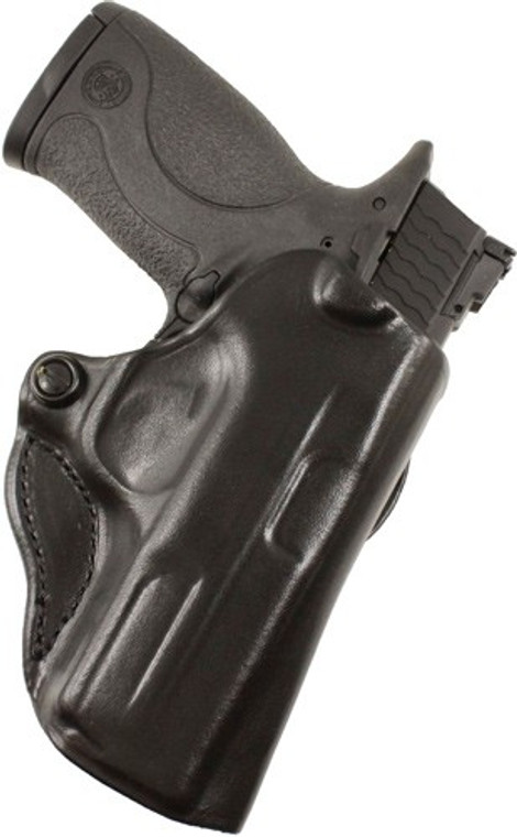 Desantis Mini Scabbard Holster - Rh Owb Leather For Glock 42 Bl