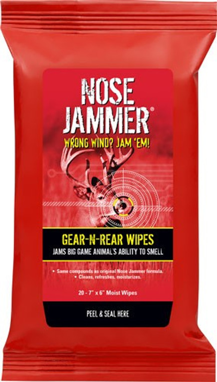 Nose Jammer Gear And Rear - Wipes 7"x6" 20 Wipes Per Pack