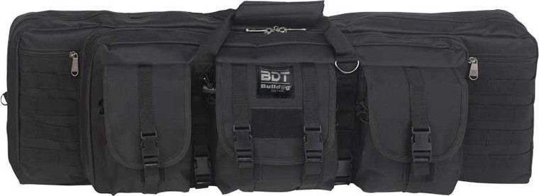 Bulldog 43" 2 Gun Tactical Cse - 3 Large Access Pockets Black