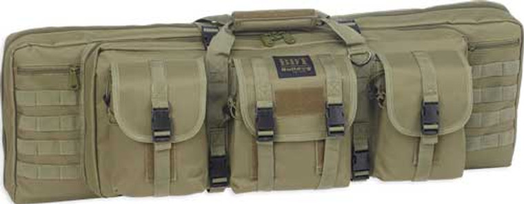 Bulldog 37" 2 Gun Tactical Cse - 3 Large Accessory Pockets Grn