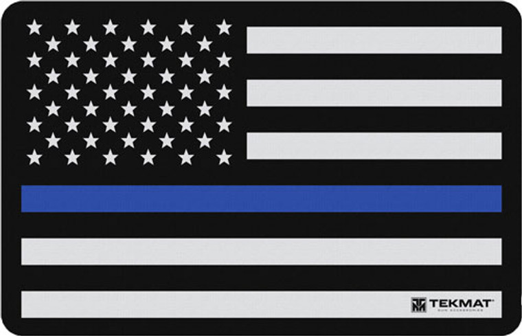 Tekmat Armorers Bench Mat - 11"x17" Police Support Flag