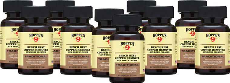 Hoppes Case Pack Of 10 No.9 - Bench Rest Copper Solvent 5oz