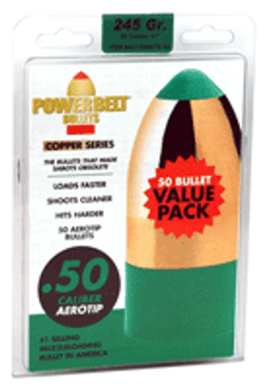 Cva Powerbelt Bullets Aero Tip - .50 Caliber 245gr 50-count*